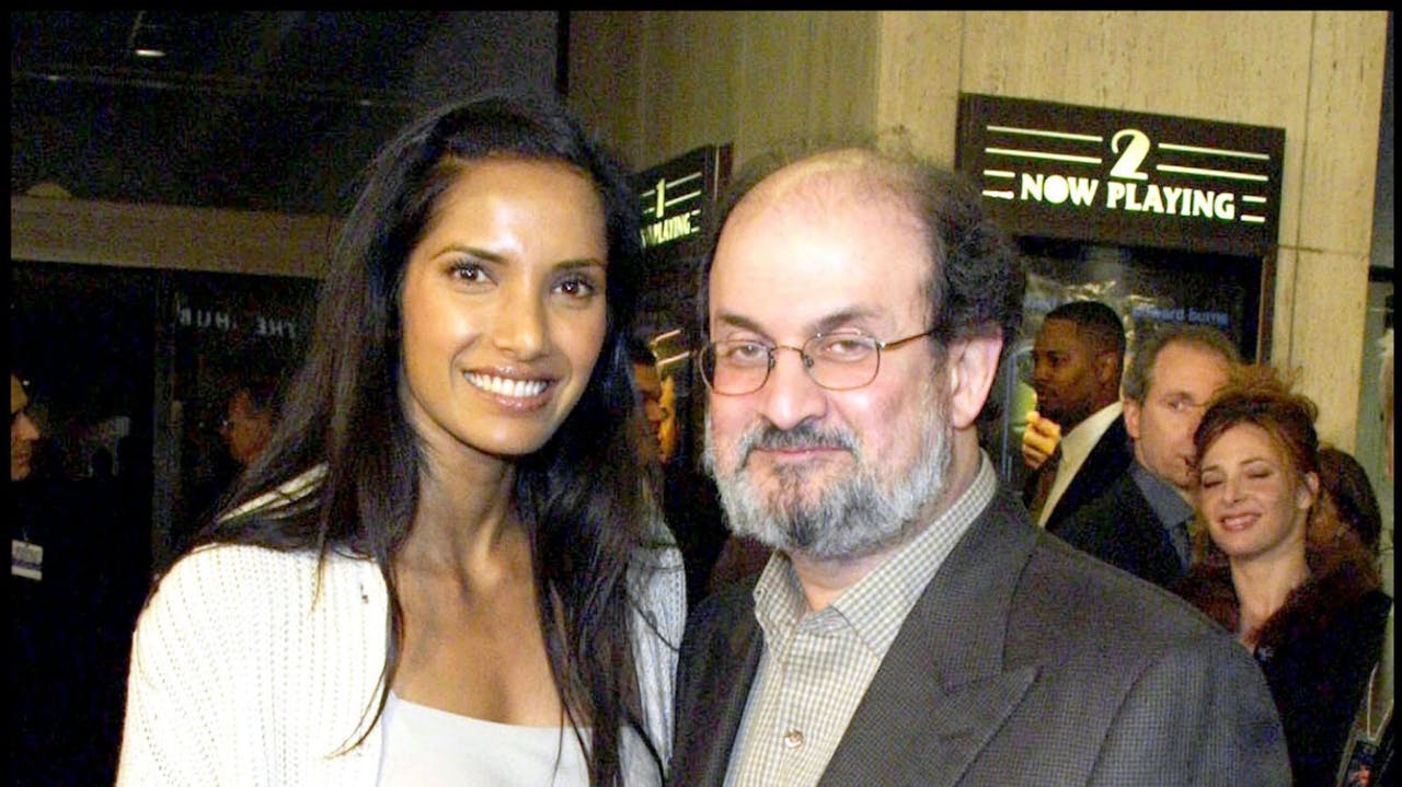 La actriz Padma Lakshmi y su ya ex-marido Salman Rushdie